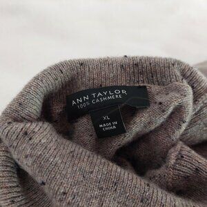 Ann Taylor cashmere turtleneck with donegal flecks